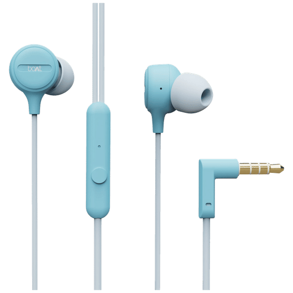 Buy boAt Bassheads 103 Wired Earphone with Mic In Ear Mint Blue
